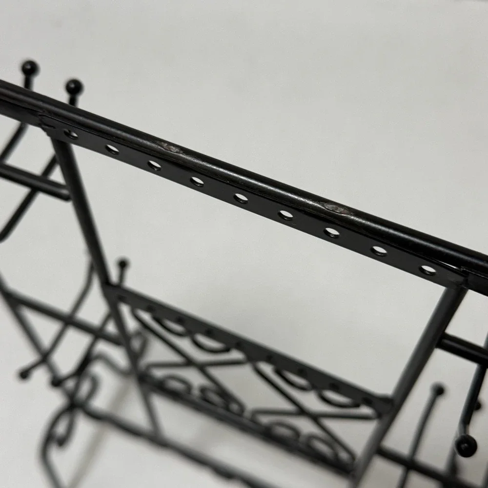 Black Metal Jewelry Accessories Organizer‎ Stand